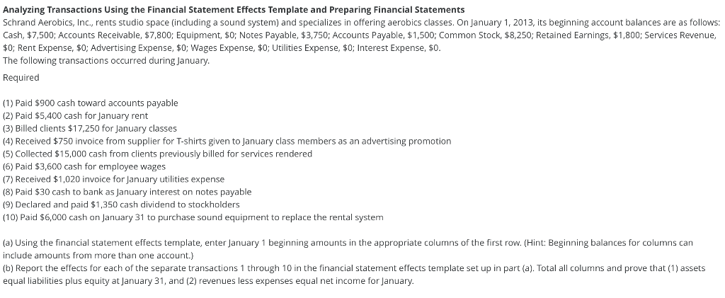 This is ONE question with multiple parts. Please help! Analyzing Transactions Using