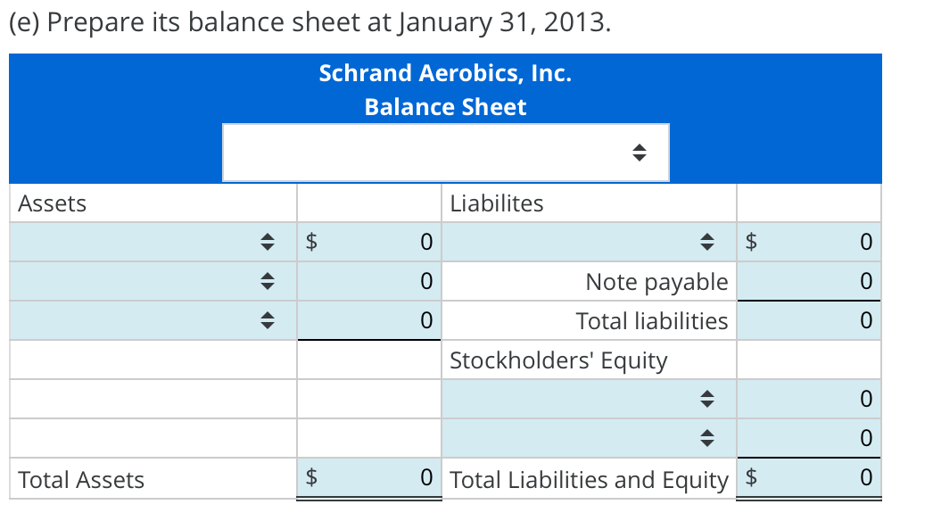 Cash, $7,500; Accounts Receivable, $7,800; Equipment, $0; Notes Payable, $3,750; Accounts Payable,