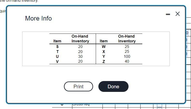 product structure and the time-phased product structure. Click the icon to view