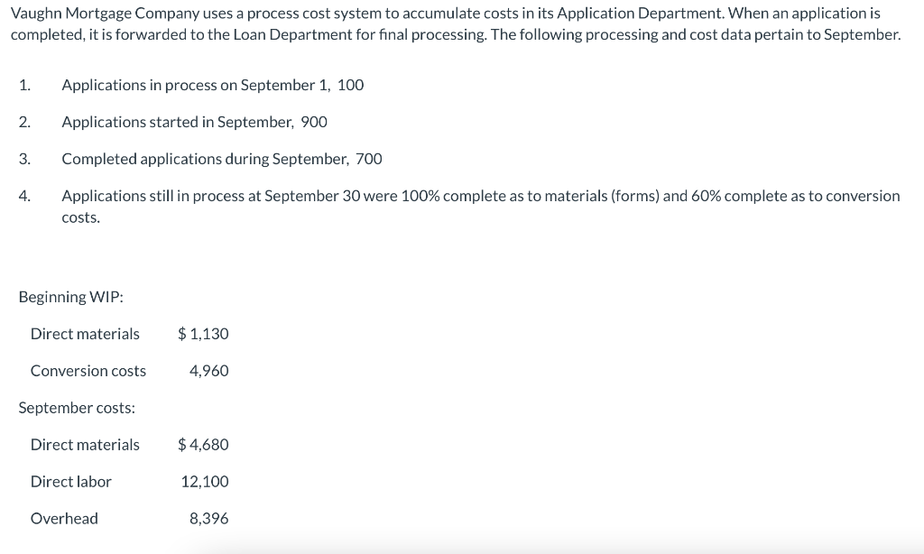 Prepare a cost reconciliation scheduleMaterials are the forms used in the application