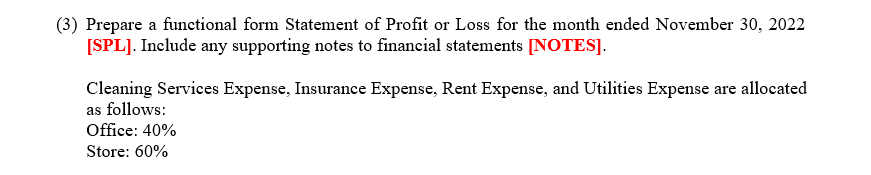 and Finance costs in the functional form Statement of Profit or Loss