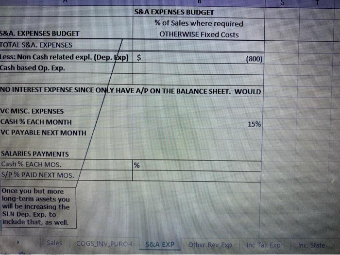 please solve in excel format and give a thorough explanation estimated sales: