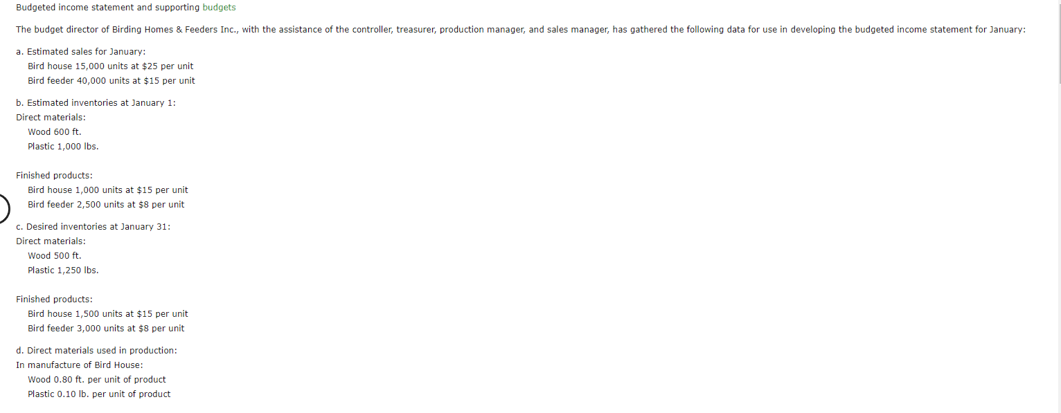Help Solve Please 4. Prepare a direct labor cost budget for January.