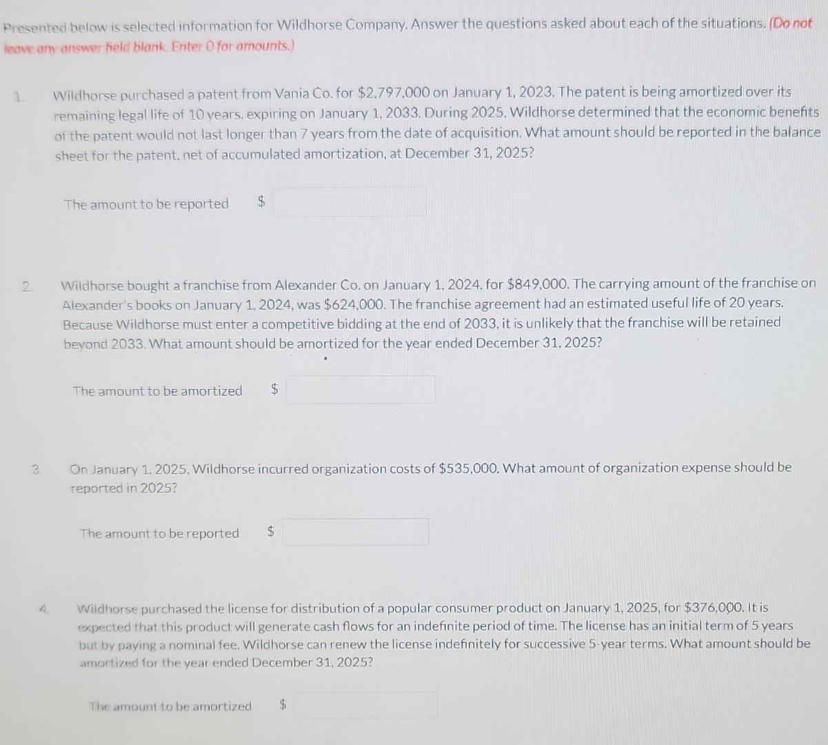 I need help with all 4 parts resented below is selected