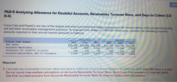  help on the ones i got wrong Ched PA8-5 Analyzing Allowance