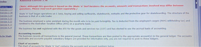  Online Additional Exer Exercise Cercle 232 Exercise 2.39 Exercise 3.20 Exercise