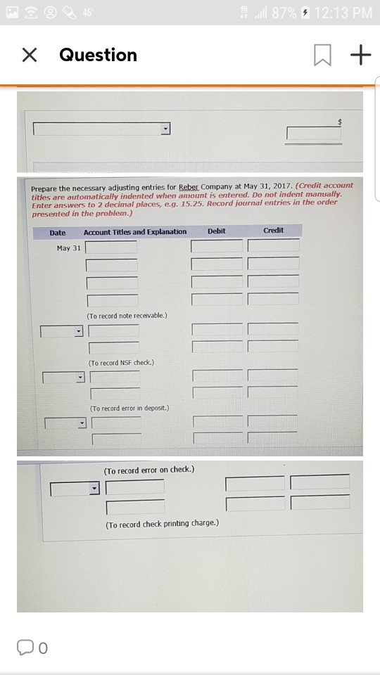 Company had a cash balance per statement from New York State Bank