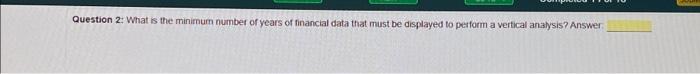 Projected figures O Prior performance O Competitor's balances O Industry standards Question