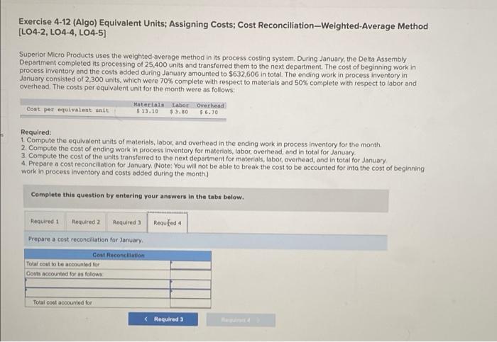 of 25,400 units and transferred them to the next department. The cost