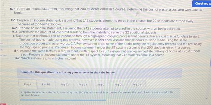 LO 1.5 CIA Revewdinc proyldes reverw courses twice each year for students