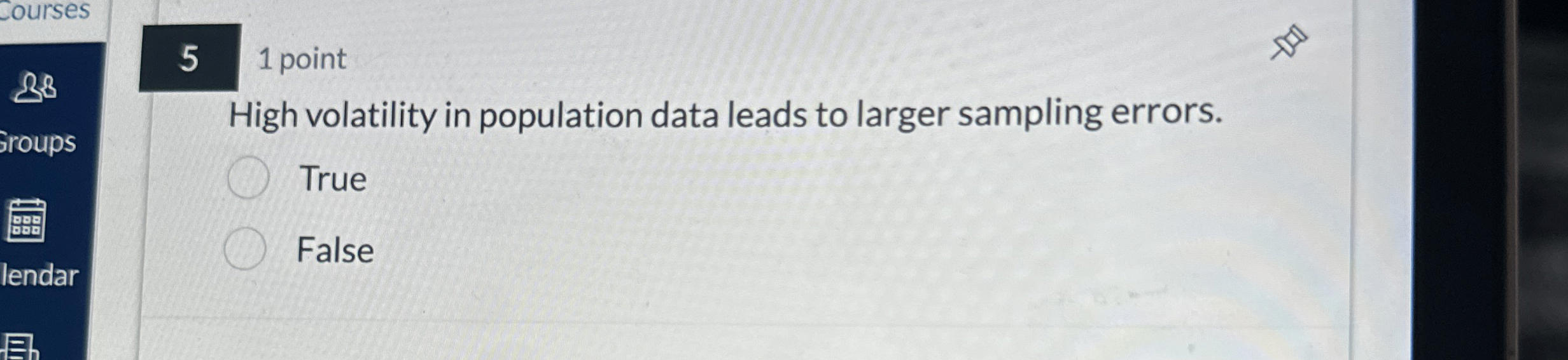  5 1 point High volatility in population data leads to larger