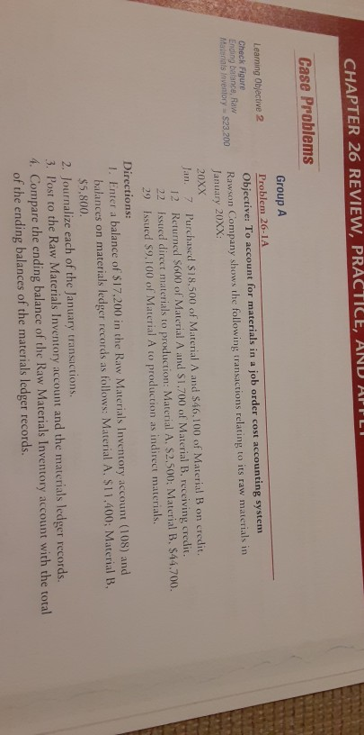  CHAPTER 26 REVIEW, PRACTICE, AND APPLI Case Problems Leaming Objective 2