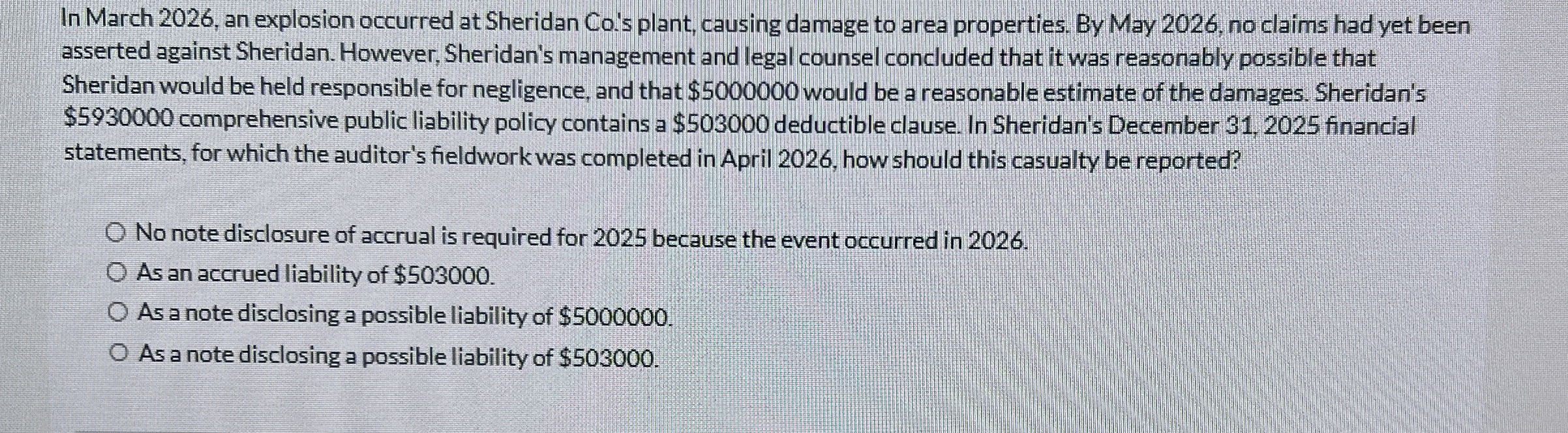  In March 2026, an explosion occurred at Sheridan Co.'s plant, causing