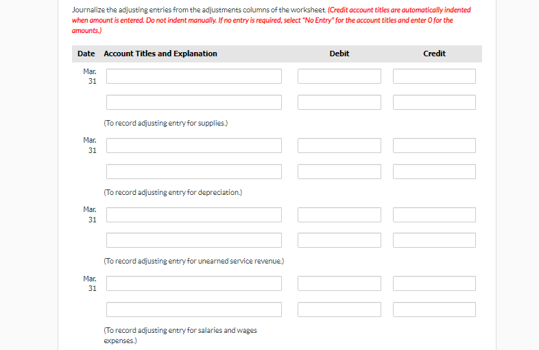 $ Liabilities and Stockholders' Equity $ $ Journalize the adjusting entries from