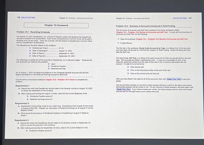 need help asap! Chapter 10 Hemework Prebiem 10-1 Recerding Devidende heid by