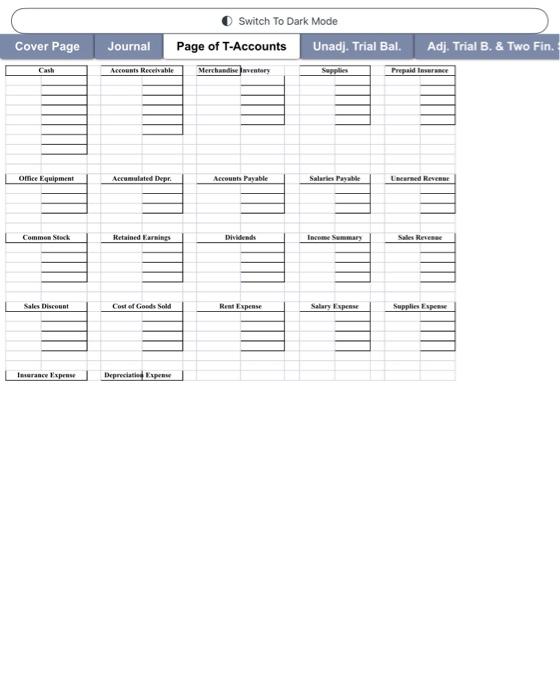 of the March transactions which are on page 3 to journalize all