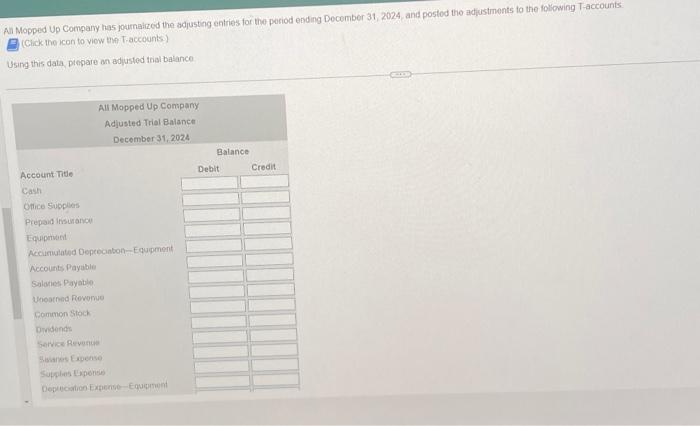 (Cick The icon to viow mo Ficcoonts) Using this dala ptepare an