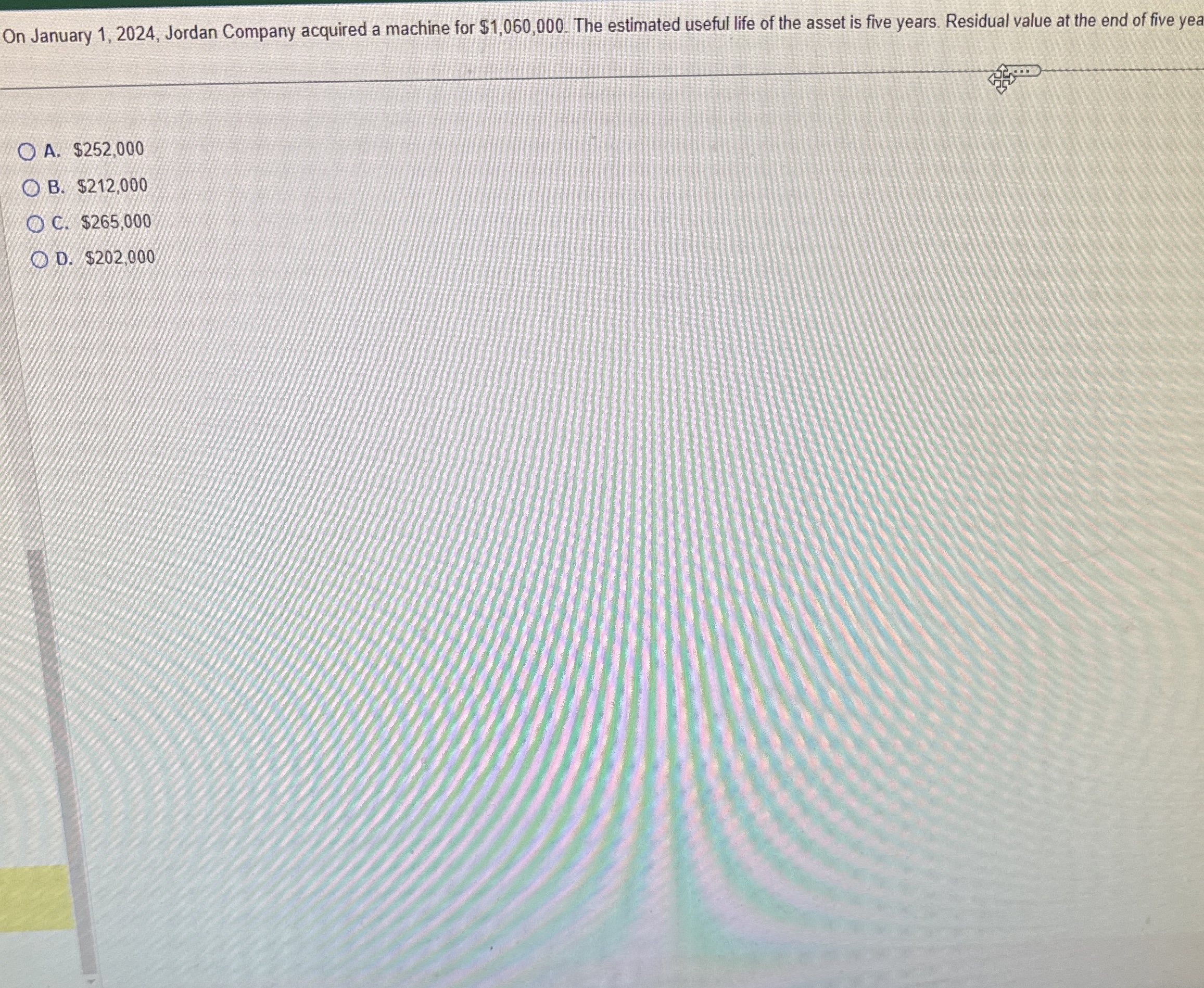  On June 30,2024, Clooney Printers purchased a printer for $54,000. It
