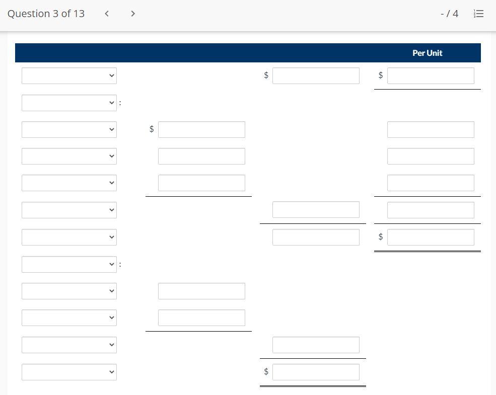 Current Attempt in Progress Restate the following income statement for a retailer