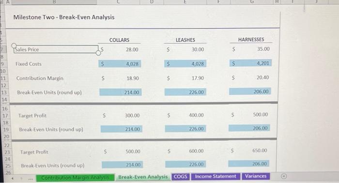 uploaded it poster backwards Milestone Three - Statement of Cost of Goods