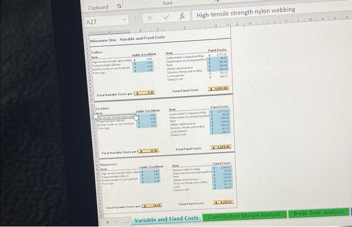\\ \hline \end{tabular} Contribution Margin Analysis Break-Even Analysis Ready ZY Accessibility: Good