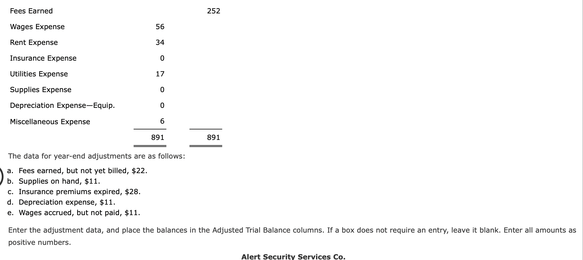 an End-of-Period Spreadsheet period spreadsheet for the year ended October 31,20Y :