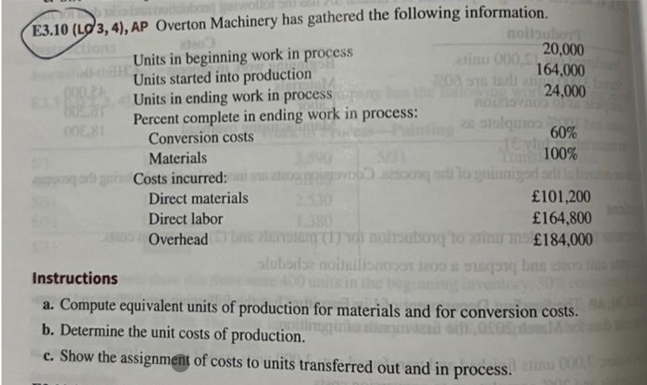 process cost system and manufactures a single product -an industrial carpet shampoo
