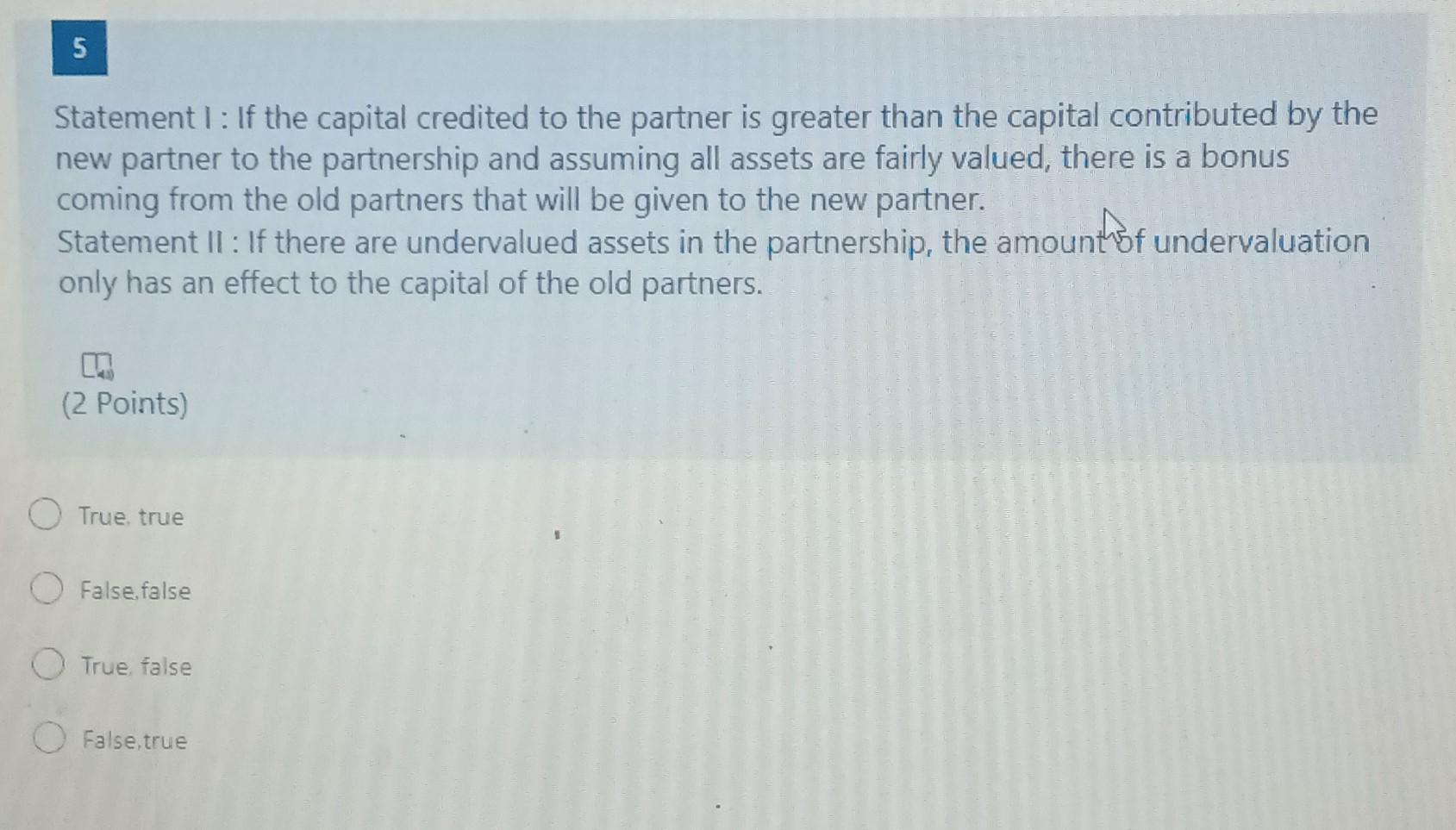 a partner sells an interest to a new partner at an amount