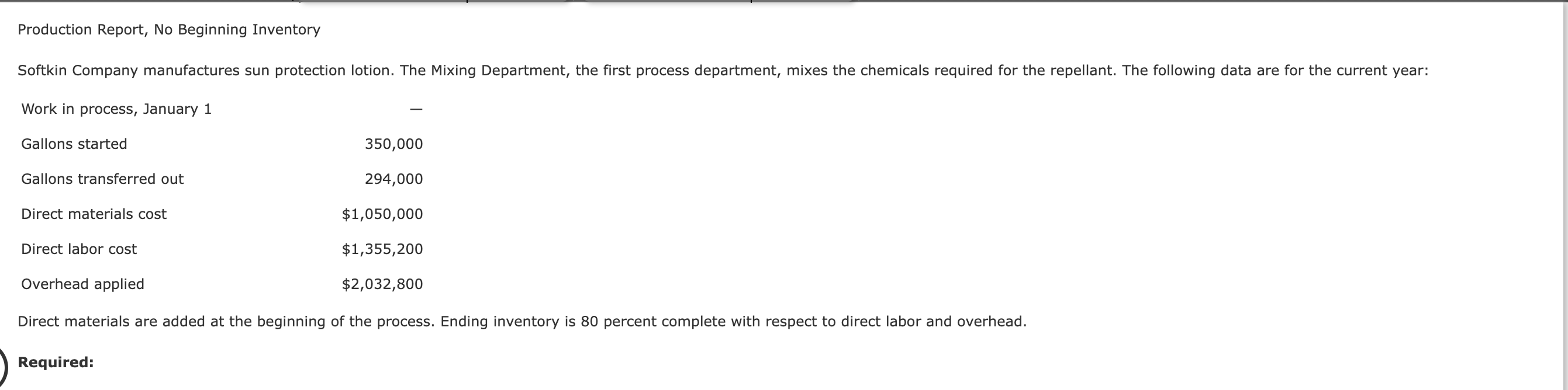 Overhead was assigned using the following information: Required: 1. Determine the unit