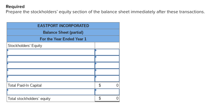 Help please, I will give good rating. Required Prepare the stockholders' equity