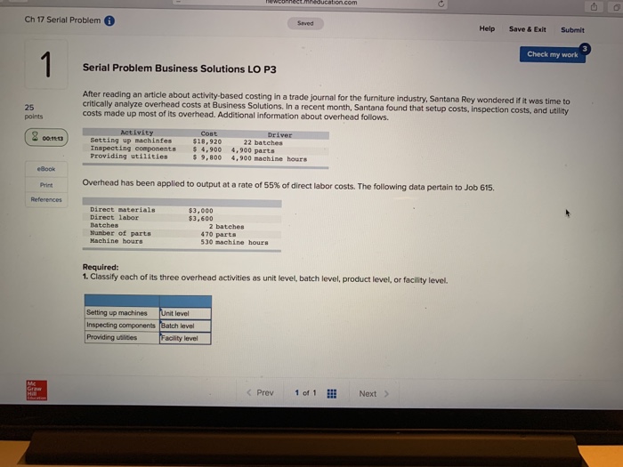  Ch 17 Serial Problem Saved Help Save& Exit Submit Check my