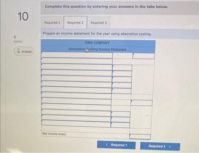 operations on January 1, 2017, its cost and sales information for thls