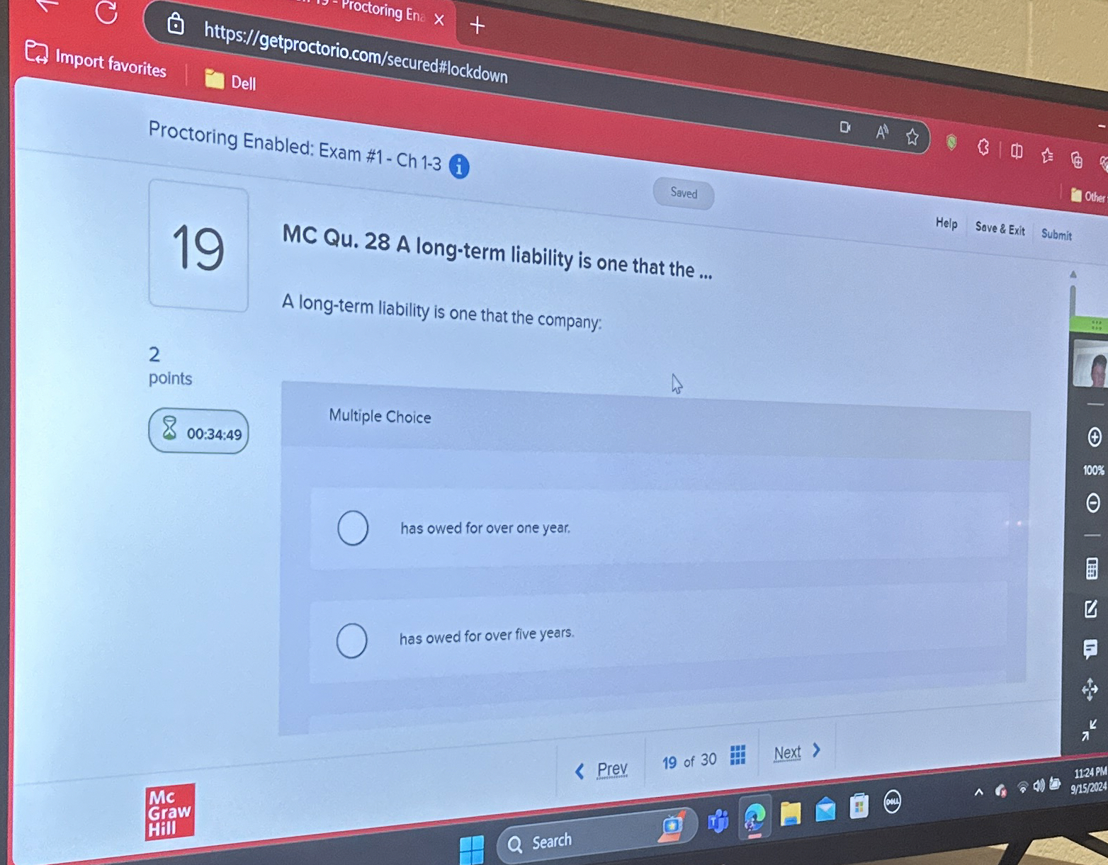  MC Qu.28 A long-term liability is one that the ... A