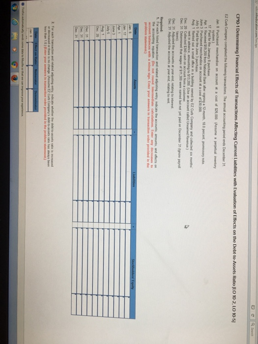  ermining Financial Effects of Transactions Affecting Current Liabilities with Evaluation of