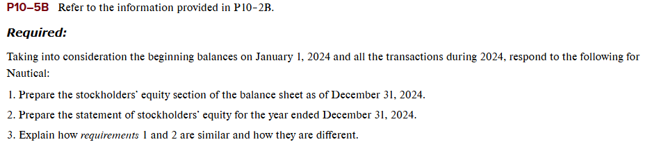  P10-2B Nautical has two classes of stock authorized: $10 par preferred,