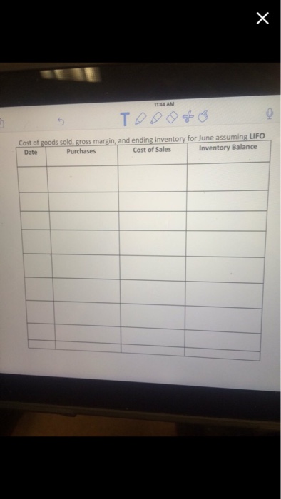 Company maintains a perpetual inventory system and reported the followis the month