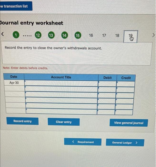 entry Clear entry View general journal Prev 1 of 1 : Next