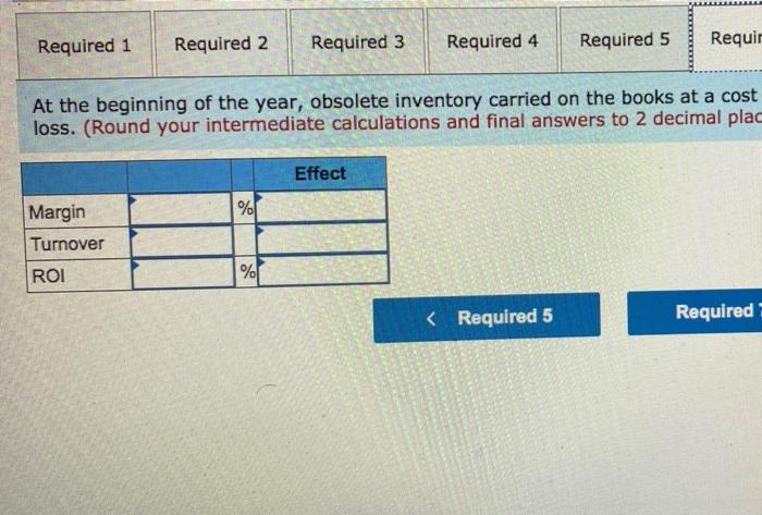 period using the Rol formula stated in terms of margin and turnover