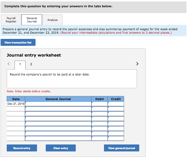 payroll transactions. LO 10-2, 10-3, 10-4, 10-5 Alexander Wilson operates Metroplex Courler