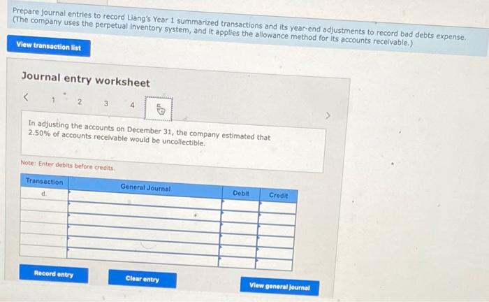 transactions are summarized as follows. Year 1 a. Sold $1,353,800 of merchandise