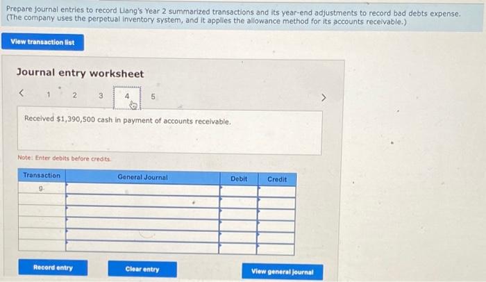 company estimated that 2.50% of accounts receivable would be uncollectible. Year 2