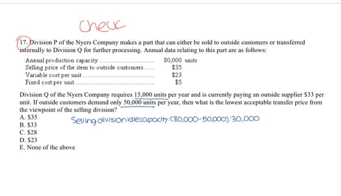 has two divisions, Division A and Division B. Division B has asked