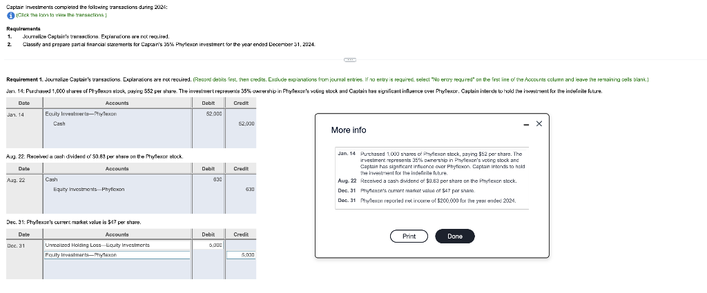 Please help with Dec 31 I got it wrong Captair investments completed
