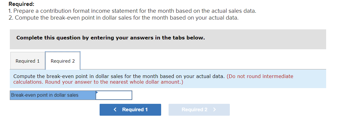 for the month based on the actual sales data. 2. Compute the