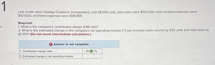 Please only do parts which are not already done Last month when