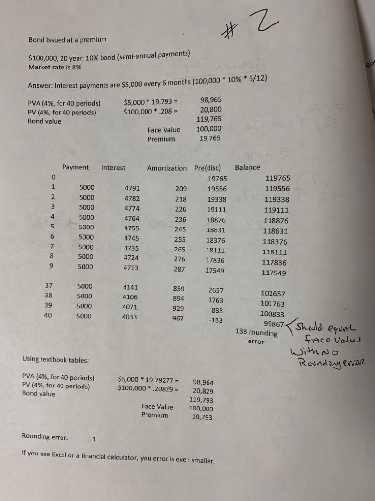 Use the time value tables found in your textbook when required to