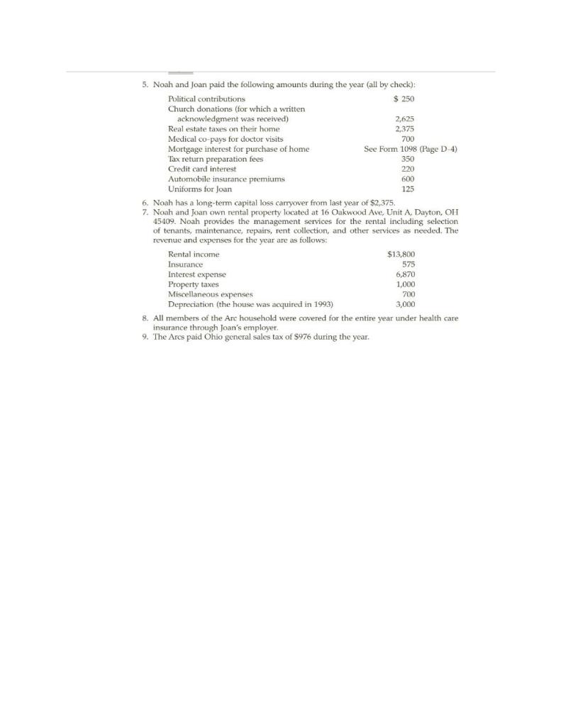 Joan Arc live with their family in Dayton, OH. Noah's Social Security