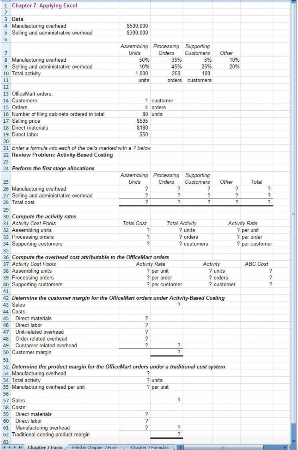 under the "Determine the product margin for the OfficeMart orders under a