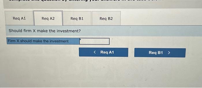 advance! Firm X has the opportunity to invest $200,000 in a new