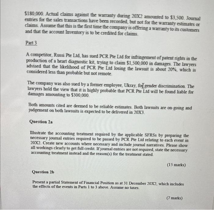 in Singapore and sells health diagnostic kits. It refers to the SFRSs